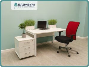Стол компьютерный 73х140х80 см белый